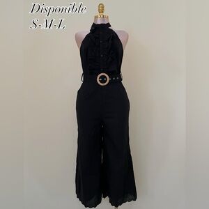 Elegant Black Halter Jumpsuit